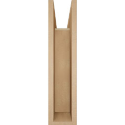 Ekena Millwork - BKTUR0554X20X24THR05RCPR - Timberthane Faux Wood Thorton Style Bracket w/ Offset Brace, Block Ends, 5 1/2"W x 20"D x 24"H, Primed Tan