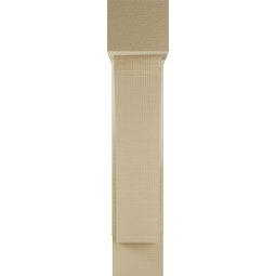 Ekena Millwork - BKTUR0554X20X28THR05RCPR - Timberthane Faux Wood Thorton Style Bracket w/ Offset Brace, Block Ends, 5 1/2"W x 20"D x 28"H, Primed Tan