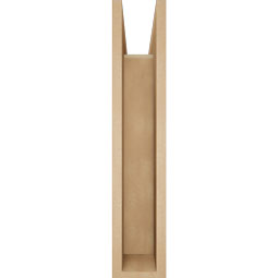 Ekena Millwork - BKTUR0554X20X28THR05RCPR - Timberthane Faux Wood Thorton Style Bracket w/ Offset Brace, Block Ends, 5 1/2"W x 20"D x 28"H, Primed Tan