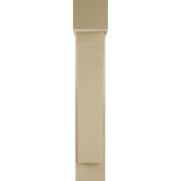 Ekena Millwork - BKTUR0554X20X32THR05RCPR - Timberthane Faux Wood Thorton Style Bracket w/ Offset Brace, Block Ends, 5 1/2"W x 20"D x 32"H, Primed Tan