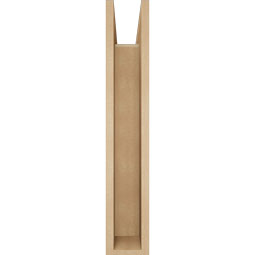 Ekena Millwork - BKTUR0554X20X32THR05RCPR - Timberthane Faux Wood Thorton Style Bracket w/ Offset Brace, Block Ends, 5 1/2"W x 20"D x 32"H, Primed Tan