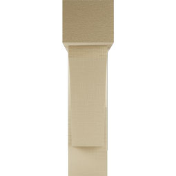 Ekena Millwork - BKTUR0554X22X22THR05RCPR - Timberthane Faux Wood Thorton Style Bracket w/ Offset Brace, Block Ends, 5 1/2"W x 22"D x 22"H, Primed Tan