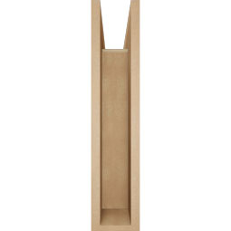 Ekena Millwork - BKTUR0554X22X26THR05RCPR - Timberthane Faux Wood Thorton Style Bracket w/ Offset Brace, Block Ends, 5 1/2"W x 22"D x 26"H, Primed Tan
