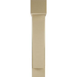 Ekena Millwork - BKTUR0554X22X30THR05RCPR - Timberthane Faux Wood Thorton Style Bracket w/ Offset Brace, Block Ends, 5 1/2"W x 22"D x 30"H, Primed Tan