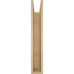 Ekena Millwork - BKTUR0554X22X34THR05RCPR - Timberthane Faux Wood Thorton Style Bracket w/ Offset Brace, Block Ends, 5 1/2"W x 22"D x 34"H, Primed Tan