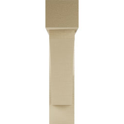 Ekena Millwork - BKTUR0554X24X24THR05RCPR - Timberthane Faux Wood Thorton Style Bracket w/ Offset Brace, Block Ends, 5 1/2"W x 24"D x 24"H, Primed Tan