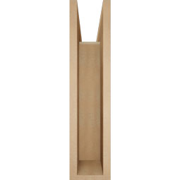 Ekena Millwork - BKTUR0554X24X24THR05RCPR - Timberthane Faux Wood Thorton Style Bracket w/ Offset Brace, Block Ends, 5 1/2"W x 24"D x 24"H, Primed Tan