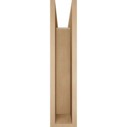 Ekena Millwork - BKTUR0554X26X26THR05RCPR - Timberthane Faux Wood Thorton Style Bracket w/ Offset Brace, Block Ends, 5 1/2"W x 26"D x 26"H, Primed Tan