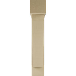 Ekena Millwork - BKTUR0554X26X30THR05RCPR - Timberthane Faux Wood Thorton Style Bracket w/ Offset Brace, Block Ends, 5 1/2"W x 26"D x 30"H, Primed Tan