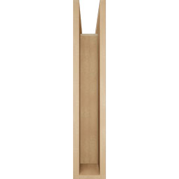 Ekena Millwork - BKTUR0554X26X30THR05RCPR - Timberthane Faux Wood Thorton Style Bracket w/ Offset Brace, Block Ends, 5 1/2"W x 26"D x 30"H, Primed Tan