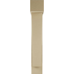 Ekena Millwork - BKTUR0554X26X34THR05RCPR - Timberthane Faux Wood Thorton Style Bracket w/ Offset Brace, Block Ends, 5 1/2"W x 26"D x 34"H, Primed Tan