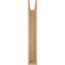 Ekena Millwork - BKTUR0554X26X38THR05RCPR - Timberthane Faux Wood Thorton Style Bracket w/ Offset Brace, Block Ends, 5 1/2"W x 26"D x 38"H, Primed Tan