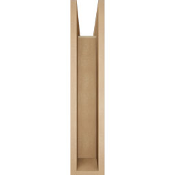 Ekena Millwork - BKTUR0554X28X28THR05RCPR - Timberthane Faux Wood Thorton Style Bracket w/ Offset Brace, Block Ends, 5 1/2"W x 28"D x 28"H, Primed Tan