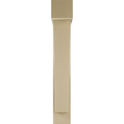 Ekena Millwork - BKTUR0554X28X36THR05RCPR - Timberthane Faux Wood Thorton Style Bracket w/ Offset Brace, Block Ends, 5 1/2"W x 28"D x 36"H, Primed Tan