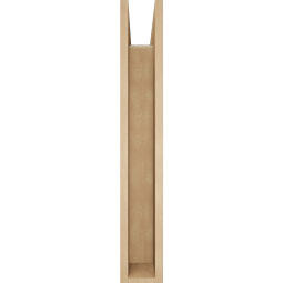 Ekena Millwork - BKTUR0554X28X36THR05RCPR - Timberthane Faux Wood Thorton Style Bracket w/ Offset Brace, Block Ends, 5 1/2"W x 28"D x 36"H, Primed Tan