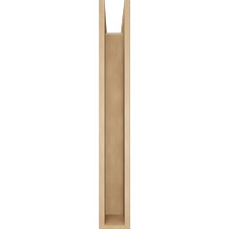 Ekena Millwork - BKTUR0554X28X40THR05RCPR - Timberthane Faux Wood Thorton Style Bracket w/ Offset Brace, Block Ends, 5 1/2"W x 28"D x 40"H, Primed Tan