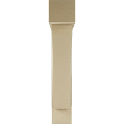 Ekena Millwork - BKTUR0554X30X30THR05RCPR - Timberthane Faux Wood Thorton Style Bracket w/ Offset Brace, Block Ends, 5 1/2"W x 30"D x 30"H, Primed Tan