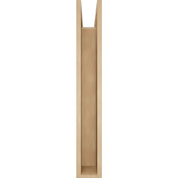 Ekena Millwork - BKTUR0554X30X38THR05RCPR - Timberthane Faux Wood Thorton Style Bracket w/ Offset Brace, Block Ends, 5 1/2"W x 30"D x 38"H, Primed Tan