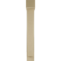 Ekena Millwork - BKTUR0554X30X42THR05RCPR - Timberthane Faux Wood Thorton Style Bracket w/ Offset Brace, Block Ends, 5 1/2"W x 30"D x 42"H, Primed Tan