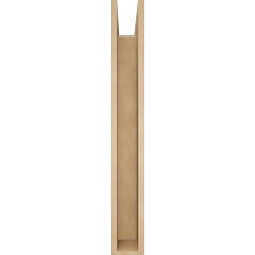 Ekena Millwork - BKTUR0554X30X42THR05RCPR - Timberthane Faux Wood Thorton Style Bracket w/ Offset Brace, Block Ends, 5 1/2"W x 30"D x 42"H, Primed Tan