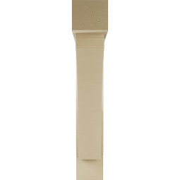Ekena Millwork - BKTUR0554X32X32THR05RCPR - Timberthane Faux Wood Thorton Style Bracket w/ Offset Brace, Block Ends, 5 1/2"W x 32"D x 32"H, Primed Tan