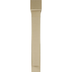 Ekena Millwork - BKTUR0554X32X40THR05RCPR - Timberthane Faux Wood Thorton Style Bracket w/ Offset Brace, Block Ends, 5 1/2"W x 32"D x 40"H, Primed Tan