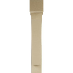 Ekena Millwork - BKTUR0554X34X34THR05RCPR - Timberthane Faux Wood Thorton Style Bracket w/ Offset Brace, Block Ends, 5 1/2"W x 34"D x 34"H, Primed Tan