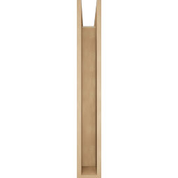 Ekena Millwork - BKTUR0554X34X40THR05RCPR - Timberthane Faux Wood Thorton Style Bracket w/ Offset Brace, Block Ends, 5 1/2"W x 34"D x 40"H, Primed Tan