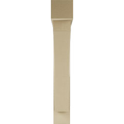 Ekena Millwork - BKTUR0554X36X36THR05RCPR - Timberthane Faux Wood Thorton Style Bracket w/ Offset Brace, Block Ends, 5 1/2"W x 36"D x 36"H, Primed Tan