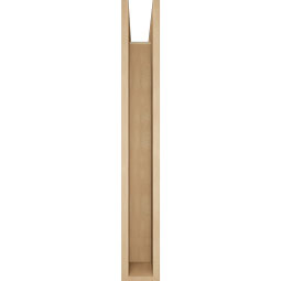 Ekena Millwork - BKTUR0554X36X40THR05RCPR - Timberthane Faux Wood Thorton Style Bracket w/ Offset Brace, Block Ends, 5 1/2"W x 36"D x 40"H, Primed Tan