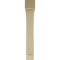Ekena Millwork - BKTUR0554X38X38THR05RCPR - Timberthane Faux Wood Thorton Style Bracket w/ Offset Brace, Block Ends, 5 1/2"W x 38"D x 38"H, Primed Tan