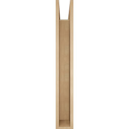 Ekena Millwork - BKTUR0554X40X40THR05RCPR - Timberthane Faux Wood Thorton Style Bracket w/ Offset Brace, Block Ends, 5 1/2"W x 40"D x 40"H, Primed Tan