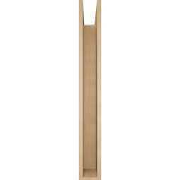 Ekena Millwork - BKTUR0554X40X44THR05RCPR - Timberthane Faux Wood Thorton Style Bracket w/ Offset Brace, Block Ends, 5 1/2"W x 40"D x 44"H, Primed Tan