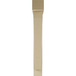Ekena Millwork - BKTUR0554X42X42THR05RCPR - Timberthane Faux Wood Thorton Style Bracket w/ Offset Brace, Block Ends, 5 1/2"W x 42"D x 42"H, Primed Tan