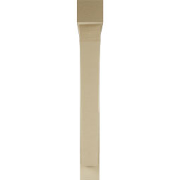 Ekena Millwork - BKTUR0554X44X44THR05RCPR - Timberthane Faux Wood Thorton Style Bracket w/ Offset Brace, Block Ends, 5 1/2"W x 44"D x 44"H, Primed Tan