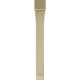 Ekena Millwork - BKTUR0554X46X46THR05RCPR - Timberthane Faux Wood Thorton Style Bracket w/ Offset Brace, Block Ends, 5 1/2"W x 46"D x 46"H, Primed Tan