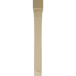 Ekena Millwork - BKTUR0554X48X48THR05RCPR - Timberthane Faux Wood Thorton Style Bracket w/ Offset Brace, Block Ends, 5 1/2"W x 48"D x 48"H, Primed Tan