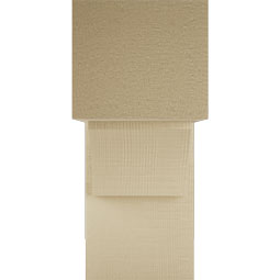 Ekena Millwork - BKTUR0756X18X18THR05RCPR - Timberthane Faux Wood Thorton Style Bracket w/ Offset Brace, Block Ends, 7 1/2"W x 18"D x 18"H, Primed Tan