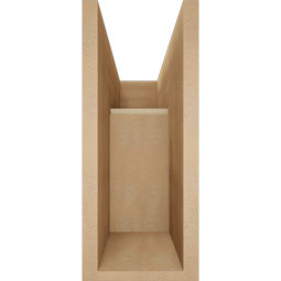 Ekena Millwork - BKTUR0756X18X18THR05RCPR - Timberthane Faux Wood Thorton Style Bracket w/ Offset Brace, Block Ends, 7 1/2"W x 18"D x 18"H, Primed Tan