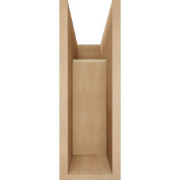Ekena Millwork - BKTUR0756X18X22THR05RCPR - Timberthane Faux Wood Thorton Style Bracket W/ Offset Brace, Block Ends, 7 1/2"W x 18"D x 22"H, Primed Tan