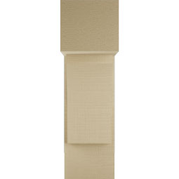 Ekena Millwork - BKTUR0756X18X26THR05RCPR - Timberthane Faux Wood Thorton Style Bracket w/ Offset Brace, Block Ends, 7 1/2"W x 18"D x 26"H, Primed Tan