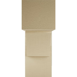 Ekena Millwork - BKTUR0756X20X20THR05RCPR - Timberthane Faux Wood Thorton Style Bracket w/ Offset Brace, Block Ends, 7 1/2"W x 20"D x 20"H, Primed Tan
