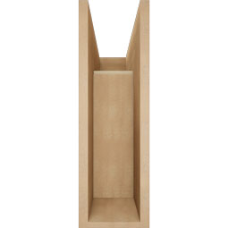 Ekena Millwork - BKTUR0756X20X24THR05RCPR - Timberthane Faux Wood Thorton Style Bracket w/ Offset Brace, Block Ends, 7 1/2"W x 20"D x 24"H, Primed Tan