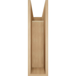 Ekena Millwork - BKTUR0756X20X28THR05RCPR - Timberthane Faux Wood Thorton Style Bracket w/ Offset Brace, Block Ends, 7 1/2"W x 20"D x 28"H, Primed Tan