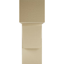 Ekena Millwork - BKTUR0756X22X22THR05RCPR - Timberthane Faux Wood Thorton Style Bracket w/ Offset Brace, Block Ends, 7 1/2"W x 22"D x 22"H, Primed Tan