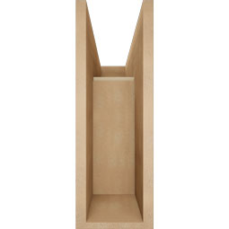 Ekena Millwork - BKTUR0756X22X22THR05RCPR - Timberthane Faux Wood Thorton Style Bracket w/ Offset Brace, Block Ends, 7 1/2"W x 22"D x 22"H, Primed Tan