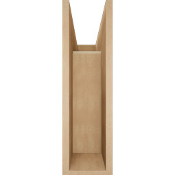 Ekena Millwork - BKTUR0756X22X26THR05RCPR - Timberthane Faux Wood Thorton Style Bracket w/ Offset Brace, Block Ends, 7 1/2"W x 22"D x 26"H, Primed Tan