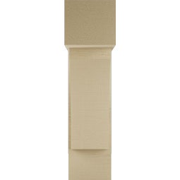 Ekena Millwork - BKTUR0756X22X30THR05RCPR - Timberthane Faux Wood Thorton Style Bracket w/ Offset Brace, Block Ends, 7 1/2"W x 22"D x 30"H, Primed Tan