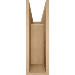 Ekena Millwork - BKTUR0756X24X24THR05RCPR - Timberthane Faux Wood Thorton Style Bracket w/ Offset Brace, Block Ends, 7 1/2"W x 24"D x 24"H, Primed Tan
