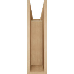Ekena Millwork - BKTUR0756X24X28THR05RCPR - Timberthane Faux Wood Thorton Style Bracket w/ Offset Brace, Block Ends, 7 1/2"W x 24"D x 28"H, Primed Tan